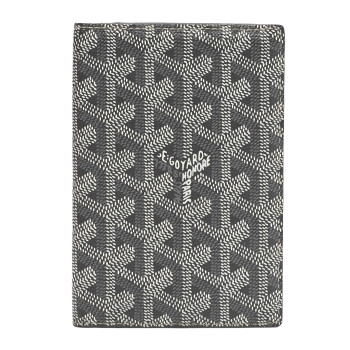 GOYARD Goyardine Passport Wallet Grey