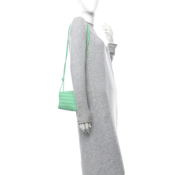 BOTTEGA VENETA Nappa Intrecciato Mini Loop Camera Bag Fountain