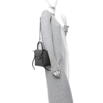 CELINE Grained Calfskin Nano Belt Bag Grey