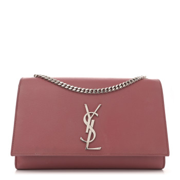 SAINT LAURENT Grain De Poudre Medium Classic Monogram Kate Satchel Mystic Rose