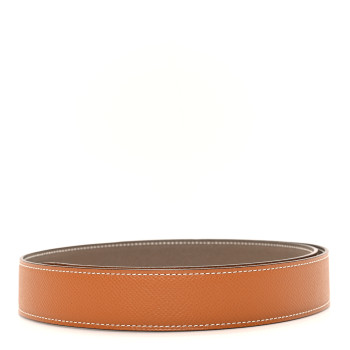 HERMES Epsom 32mm Belt Strap 80 32 Gold Etoupe