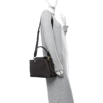 LOUIS VUITTON Smooth Calfskin Capucines MM Souple Chocolate