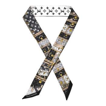 LOUIS VUITTON Silk Monogram Let's Go BB Bandeau Black