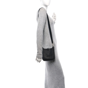 HERMES Taurillon Clemence Evelyne TPM Black
