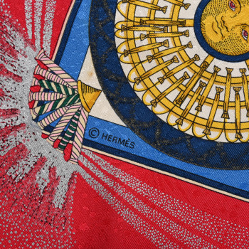 HERMES Silk Feux D'Artifice Scarf 90