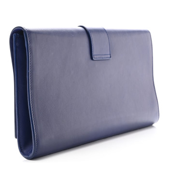 SAINT LAURENT Calfskin Classic Y Ligne Clutch Royal Blue