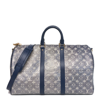 LOUIS VUITTON Monoglam Keepall 45 Blue