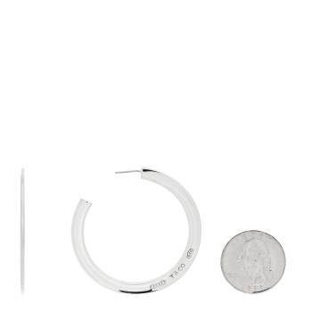 TIFFANY Sterling Silver Extra Large 1837 Flat Hoop Earrings