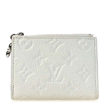 LOUIS VUITTON Empreinte Monogram Flower Lisa Wallet Snow