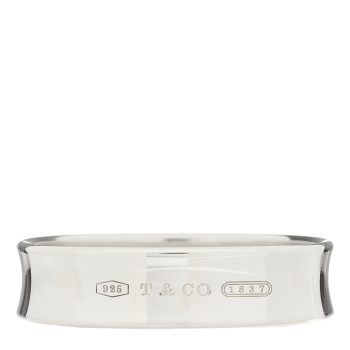 TIFFANY Sterling Silver 1837 Cushion Bangle Bracelet