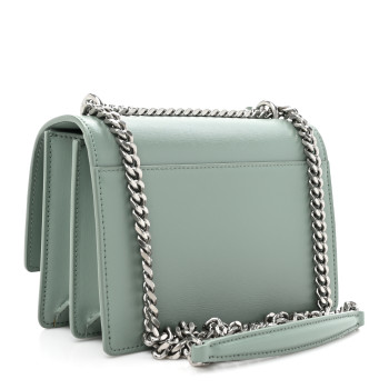 SAINT LAURENT Calfskin Small Monogram Sunset Vert Opaline