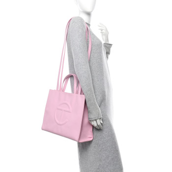 TELFAR Vegan Leather Medium Shopping Bag Bubblegum