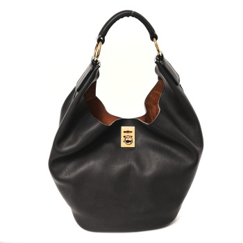 CELINE Calfskin Hobo Black