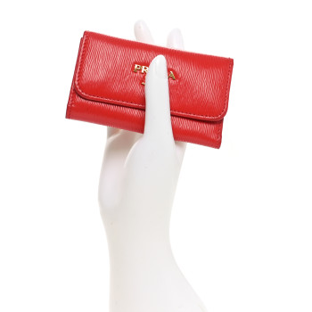 PRADA Vitello Move 6 Key Holder Lacca