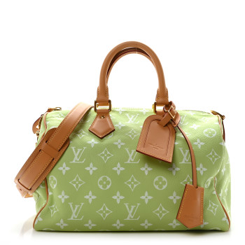 LOUIS VUITTON Calfskin Monogram Speedy P9 Bandouliere 30 Frozen Lime Vert Clair