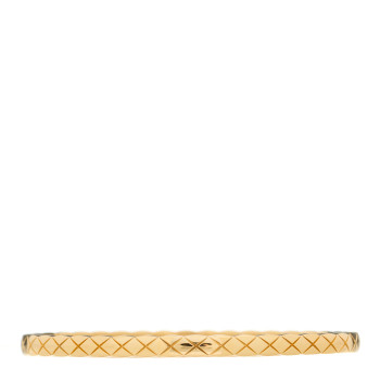 CHANEL 18K Yellow Gold Mini Coco Crush Bangle Bracelet S