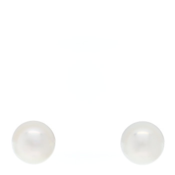 MIKIMOTO 18K White Gold Akoya Cultured Pearl 7.5mm Earrings