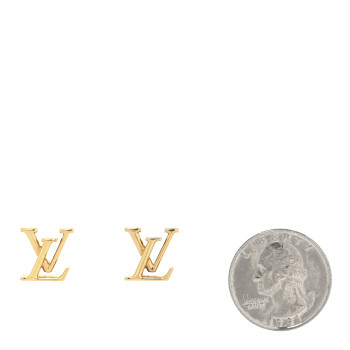 LOUIS VUITTON Metal LV Iconic Earrings Gold