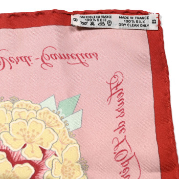 HERMES Silk Fleurs De L'Opera Scarf 90