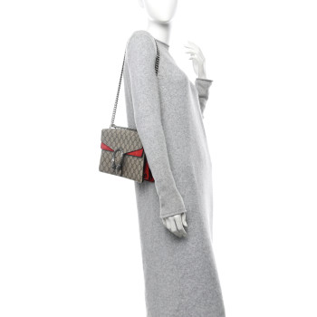 GUCCI GG Supreme Monogram Small Dionysus Shoulder Bag Red