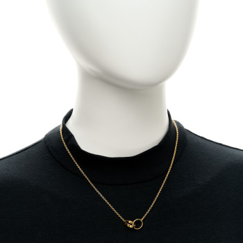 CARTIER 18K Yellow Gold Interlocking LOVE Necklace