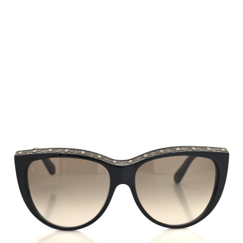 LOUIS VUITTON Acetate Monogram La Boum Sunglasses Z1147W Black