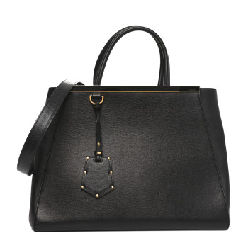 FENDI Vitello Elite Regular 2Jours Tote Black
