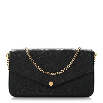 LOUIS VUITTON Empreinte Pochette Felicie Chain Wallet Black