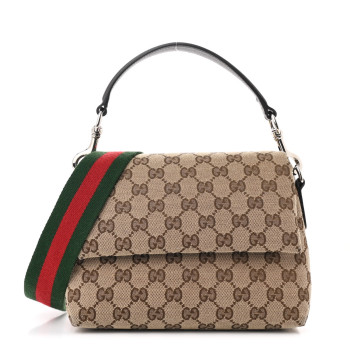 GUCCI Monogram Small Crossbody Bag Beige Ebony