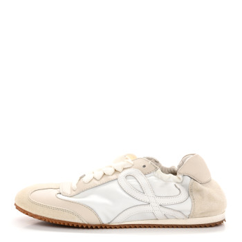 LOEWE Calfskin Suede Ballet Runner Sneakers 36 White