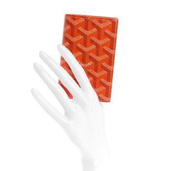 GOYARD Goyardine Saint Pierre Card Holder Orange