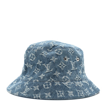 LOUIS VUITTON Monogram Denim Transformable Bob Bucket Hat Blue