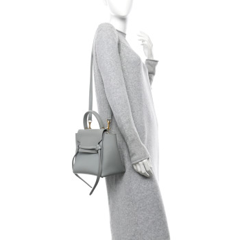 CELINE Grained Calfskin Mini Belt Bag Cloud