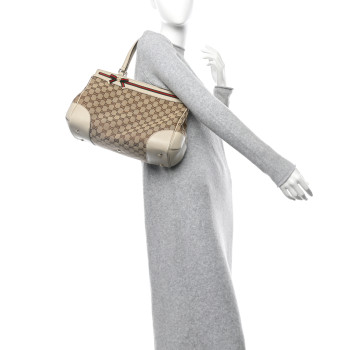GUCCI Monogram Medium Mayfair Tote Off White