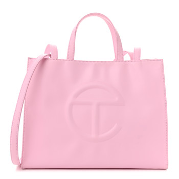 TELFAR Vegan Leather Medium Shopping Bag Bubblegum