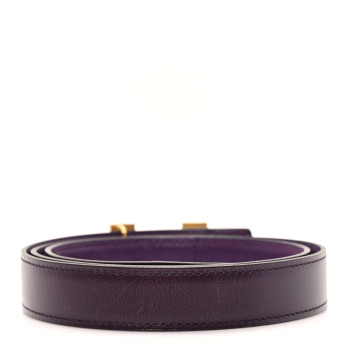 HERMES Box Evercolor 24mm Constance H Belt 85 Raisin Ultra Violet