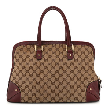 GUCCI Monogram Top Handle Bag Red