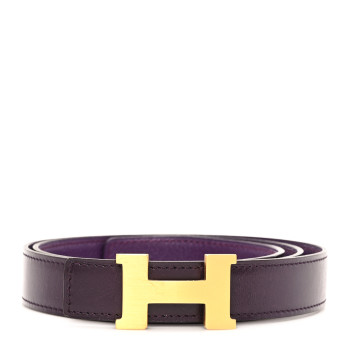 HERMES Box Evercolor 24mm Constance H Belt 85 Raisin Ultra Violet