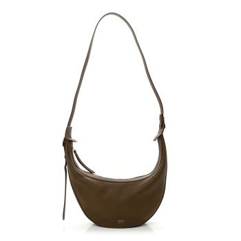 KHAITE Pebbled Calfskin Augustina Hobo Hazelnut