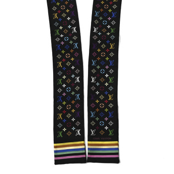 LOUIS VUITTON LV X TM Silk Monogram Multicolor Bandeau Black