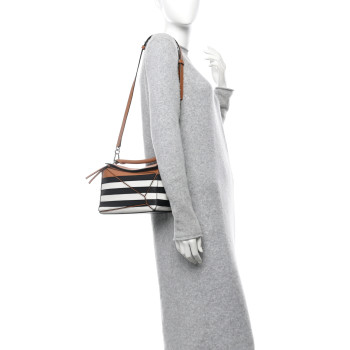 LOEWE Calfskin Marine Stripe Small Puzzle Bag Tan LOEWE Calfskin Marine Stripe Small Puzzle Bag Tan