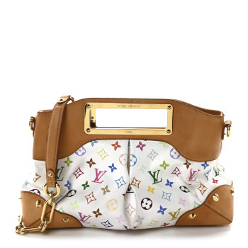 LOUIS VUITTON Monogram Multicolor Judy MM White