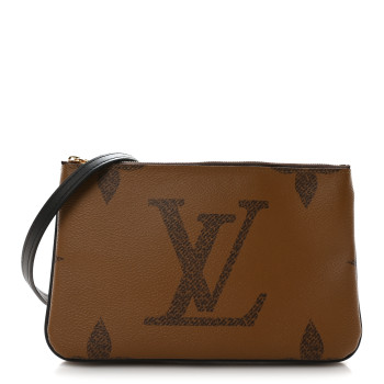 LOUIS VUITTON Reverse Monogram Giant Double Zip Pochette