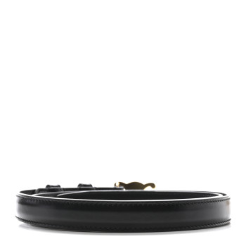 CELINE Box Calfskin Small 25mm Triomphe Belt 75 30 Black