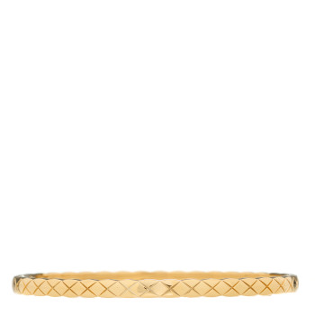 CHANEL 18K Yellow Gold Mini Coco Crush Bangle Bracelet S