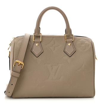 LOUIS VUITTON Empreinte Monogram Giant Speedy Bandouliere 25 Tourterelle
