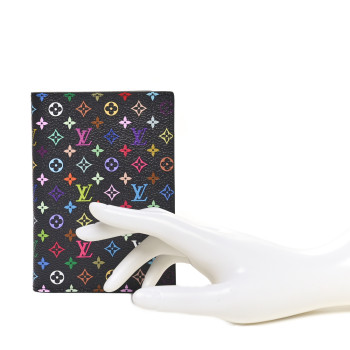 LOUIS VUITTON LV X TM Monogram Multicolor Passport Cover Black