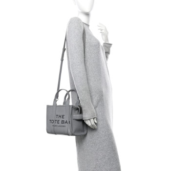 MARC JACOBS Grained Calfskin Small The Tote Bag Wolf Grey