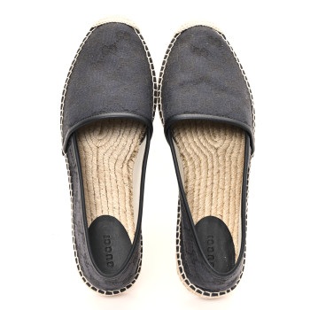 GUCCI Monogram Espadrilles 40 Black