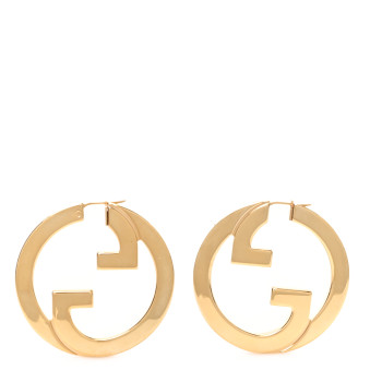 GUCCI Metal Blondie Hoop Earrings Gold